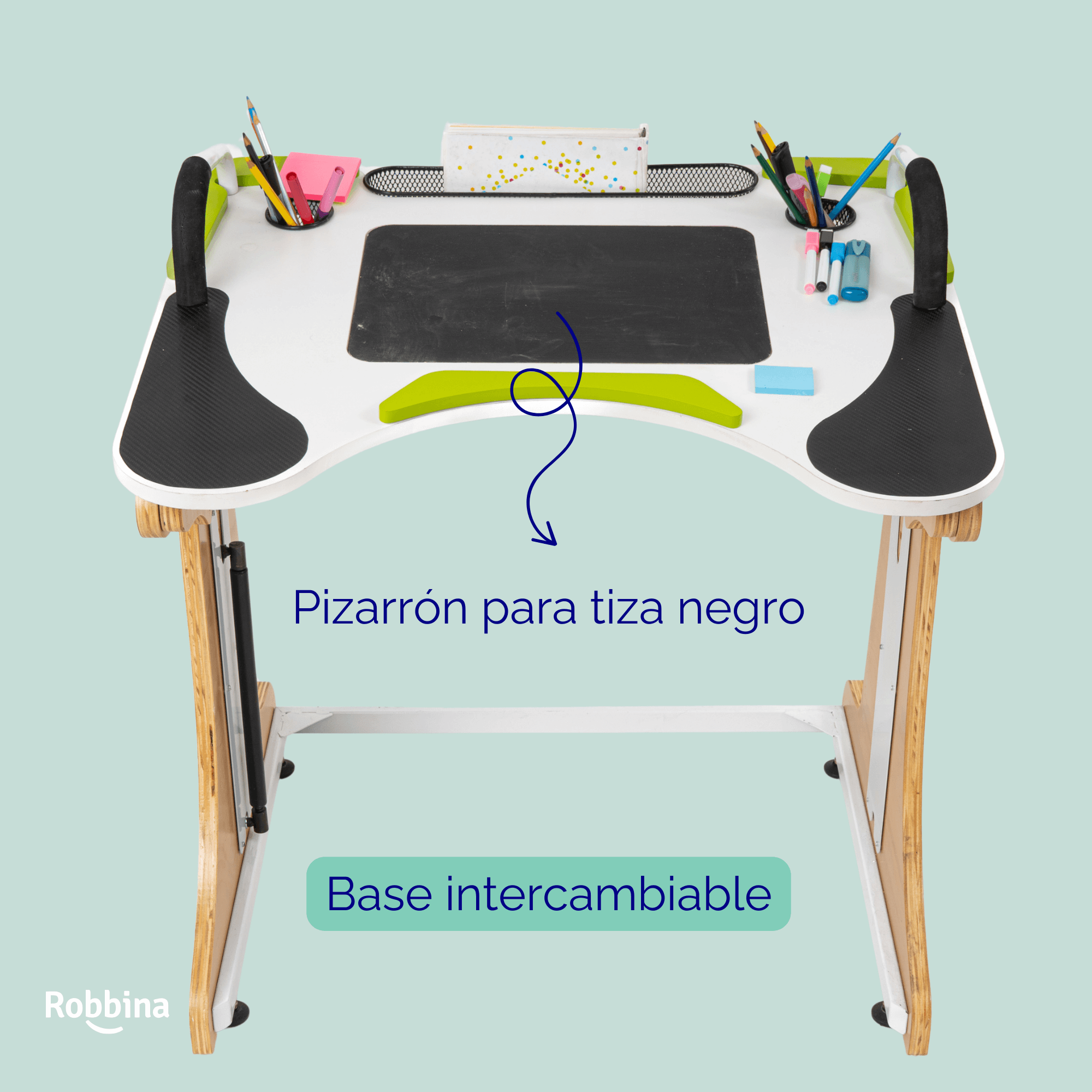 Base pizarra y pizarrón para Mesa Robbina