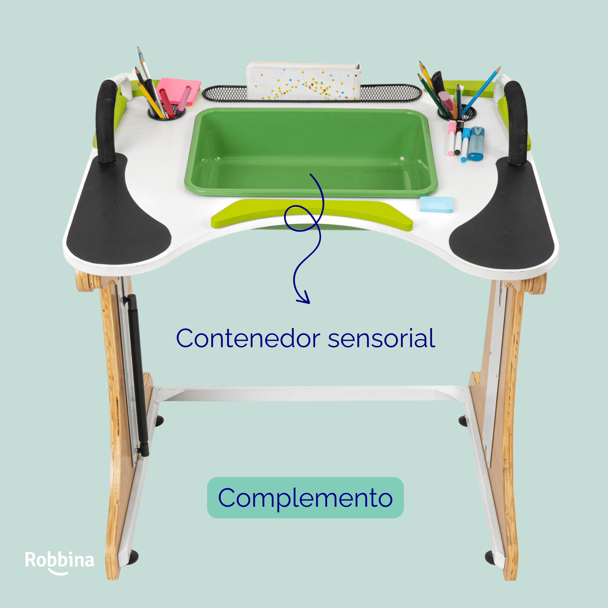 Contenedor sensorial intercambiable Robbina